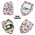 thumbnail image 5 of FORMRS Mini Backpack Purse for Women Quilted Travel Daypack Casual Shoulder Bag, Playful Strawberries, 5 of 7