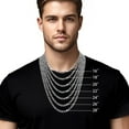 thumbnail image 3 of Figaro Chains for Men Women, Silver Tone Mens Chain Necklaces, Wide 3.5/5/6/7/8/9.5mm Stainless Steel Chain Necklace for Men Women, 3 of 8