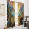 thumbnail image 2 of Blackout Curtains for Bedroom Dinosaur Full Room Darkening Grommet Curtains for Living Room,Thermal Insulated Ombre Drapes, 2 of 7