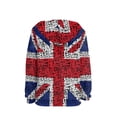 thumbnail image 2 of Xoenoiee Boys Long Sleeve Hooded Sweatshirt Knit Vintage UK Flag Print Pullover Hoodie Fall Winter Activewear for Boys Girls Jogging Hiking Traveling, M, 2 of 7