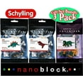 thumbnail image 2 of Nanoblock Building Blocks Dinosaurs Tyrannosaurus (T-Rex), Triceratops & Stegosaurus Gift Set Bundle - 3 Pack, 2 of 3
