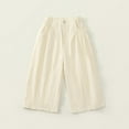 thumbnail image 2 of Ashirexll Wide Leg Pants, Summer Pants, Girls Pants 3-14Y Loose Mid Waist Wide Leg Pants Casual Summer Trousers for Children, 2 of 7
