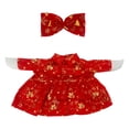 thumbnail image 3 of Aurorax Christmas Porch Goose Outfits 23" Holiday,Goose Clothes for Cement Goose Porch Goose 17/19 inch,Holiday Red Gold Foil Tree Printed Dress Porch Goose Accessories for Outdoor Yard, 3 of 9