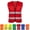 Red, variant on Mens Women High Visibility Reflective Vest Hi-vis Bright Color Construction Safety Vest,, Hi Vis Silver Strip,Work, Cycling, Runner, Surveyor, Volunteer, Crossing Guard, Road, Construction