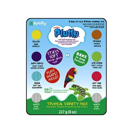 Polyform Sculpey Pluffy Clay 1oz Multi 8pc Trop
