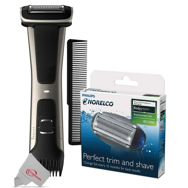 publiek Umeki Realistisch Philips Norelco BG7030/49 Bodygroom Series 7000 Trimmer and Shaver with  Replacement Shaving Foil Head BG2000/40 and Wahl Flat Top Comb - Walmart.com