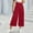 Red, variant on Womens Wide Leg Cropped Suit Pants Work Business Summer Pleated Waisted Side Zipper Up Trousers With Pockets Womens Casual Pants And Tops Women Business Casual Pants with Pockets Women Pants Casual