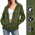 thumbnail image 2 of GUACER Women's Zip-Up Hooded Windbreaker with Pockets, Lightweight Outdoor Hiking Waterproof Jackets, 2 of 9