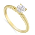 thumbnail image 5 of 14k Yellow Gold 0.38ct TDW Round-cut GIA Certified Diamond Solitaire Engagement Ring (E,VS2), 5 of 7