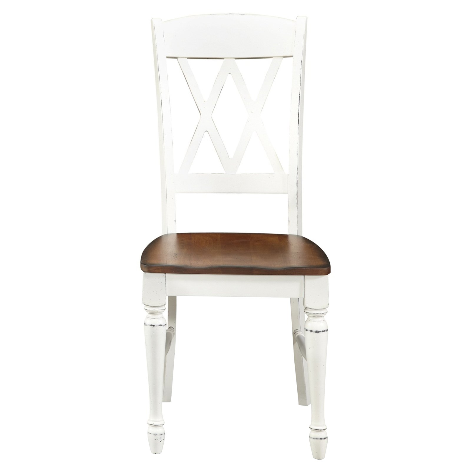 Home Styles Monarch Double XBack Dining Chairs Set of 2 White