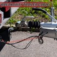 thumbnail image 5 of Uxcell Breakaway Trailer Cable, Trailer Brake Away Cable Safety Straps Stainless Steel Coiled Wires Red 4 ft x 0.2", 5 of 7