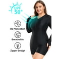 thumbnail image 3 of Ocean Blues Women's Long Sleeve One Piece Bathing Suit Athletic Boyleg One Piece Swimsuit UPF 50+ Sun Protection Rash Guard, 3 of 9