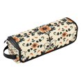 thumbnail image 2 of Hair Tool Organizer Bag with Heat Resistant Mat Removable Travel Storage Case for Hot Air Brushes Curling Irons Floral and Curled Vine Motifs, 2 of 8