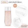 thumbnail image 4 of 24 Stemless Plastic Champagne Flutes - 9 Oz Champagne Glasses Clear, 4 of 5