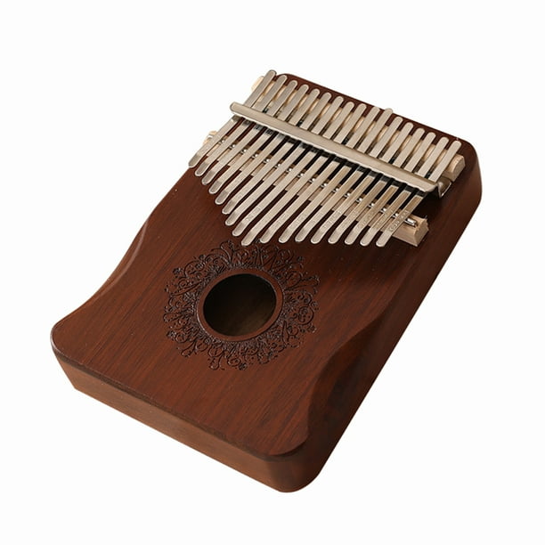 17 Touches Kalimba Africain Pouce Piano Bois Kalimba Instrument de Musique  Portable 