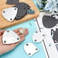 thumbnail image 3 of 1 Pairs Metal Heel Plates with Screw Nails Semicircular Shoe Heel Taps Tips Heel Replacement Plate Boot Heel Repair Kit for Boots and Shoes (Smaller Size), 3 of 8