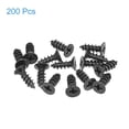 thumbnail image 4 of Tornillos de madera Uxcell M4 x 12mm Acero al carbono Óxido negro Paquete de 200, 4 of 5