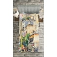 thumbnail image 3 of Ambesonne Urban Quilted Bedspread Set 2 Pcs, City Street Watercolors, Twin Size, Multicolor, 3 of 3