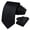 Black, variant on Black Ties for Men Polka Dot Tie and Pocket Square Set Classic Woven Formal Tie with Gift Box