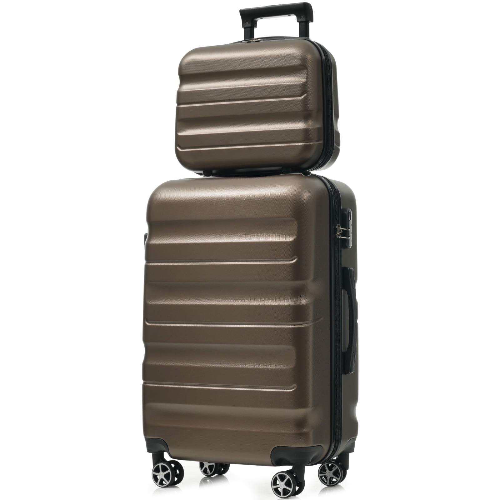 6 Pieces ABS Hardshell Luggage Set, Lightweight & Durable Suitcases with Dual Spinner Wheels, Carry-On & Check-In Sizes for Travel & Business