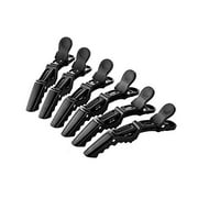 6 PCS Black Hair Clips  Alligator Clips for Thick Hair All Hair Type Wide Tooth Sectioning Croc Non Slip Hair Accessories