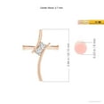 thumbnail image 3 of Angara Natural Diamond Cross Pendant Necklace in 14K Rose Gold for Women (Size-2.7mm) – April Birthstone Jewelry | Two Stone Diamond Cross Necklace, 3 of 7