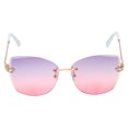 thumbnail image 2 of Southpole Women's 1093SP Frameless UV400 Protective Metal Cat Eye Fashion Sunglasses, 60mm, 2 of 6
