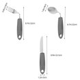 thumbnail image 2 of HEATSHAKING 1 Set Of Adaptive Eating Utensils Grey Stainless Steel For Elderly Tableware, 2 of 8