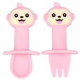 thumbnail image 1 of EeaseCA 2Pcs Baby Fork Spoon Set Adorable Cartoon Kids Tableware Infant Spoon Fork, 1 of 7