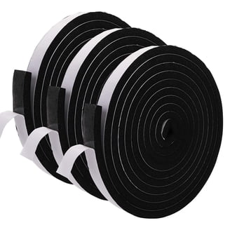 100 Feet Long Reach Kerf Door Weather Stripping | V-Seal For Large Gaps (3/10” To 4/5”) | Black