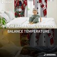 thumbnail image 3 of Fsddascl Red Snowman Christmas Blackout Curtains for Bedroom/Living Room, Thermal Insulated Kitchen Curtains, Farmhouse Birds Snowflake Grommet Darkening Window Treatment Drapes 27.5"x39"x2, 3 of 6