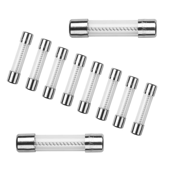 10Pcs T7AL250V 6x30mm 7A 250V Slow Blow Fuse T7AL Glass Slow-Acting 7 Amp Time-delay Fuse