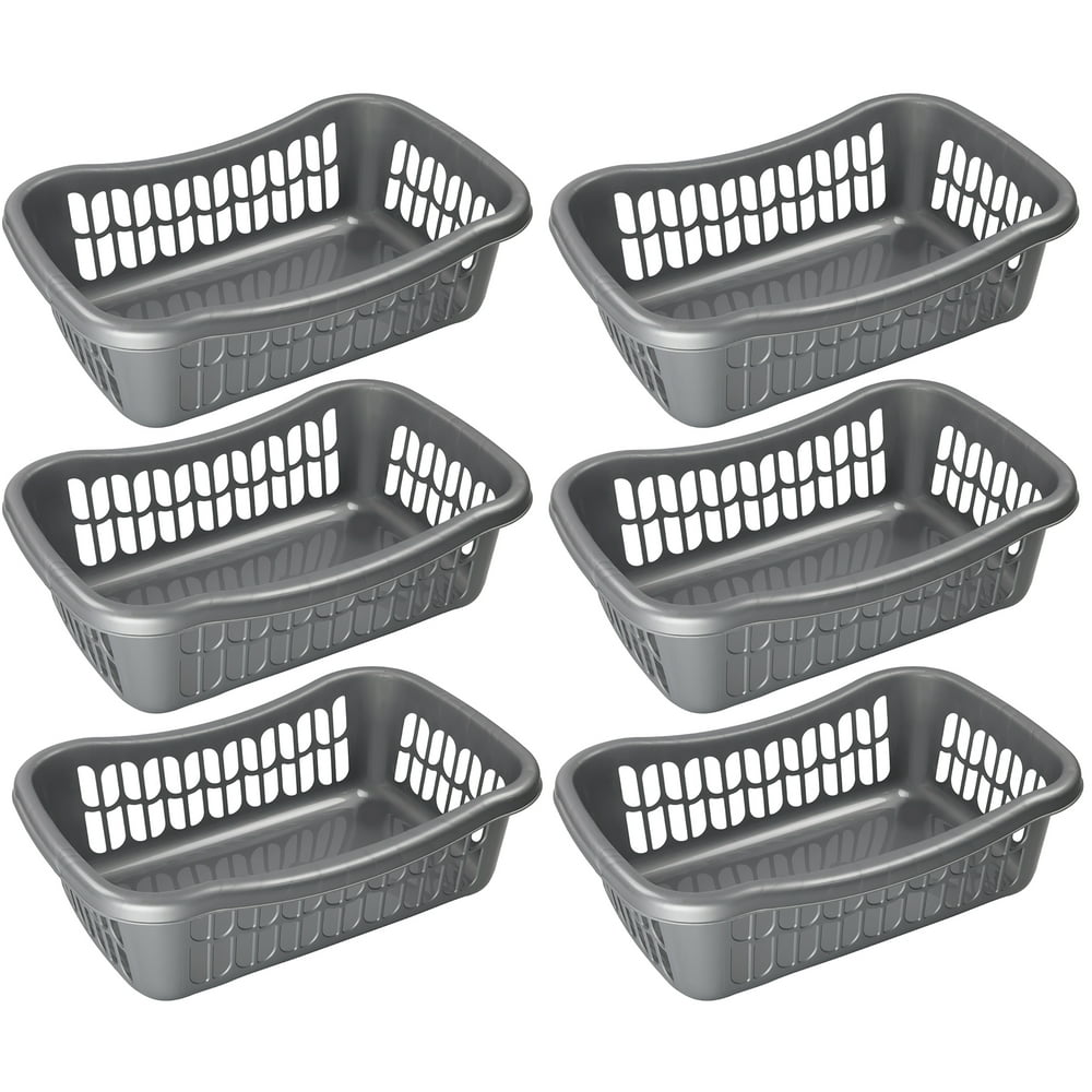 YBM Home Large Plastic Storage Basket for Organizing Kitchen Pantry