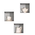 thumbnail image 3 of 3 paneles decorativos de pared con efecto 3D en PVC, 30 cm x 30 cm. 1, 3 of 6