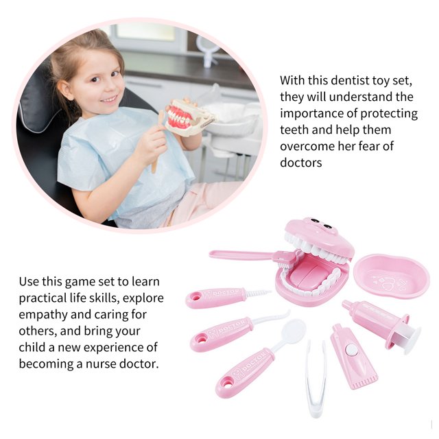 Juego De Simulación De Dentista 9pcs Kids Doctor Playset Pretend Play Kit Dentista Médico para mayores de 3 años Niñas Niños Likrtyny libre de BPA