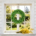 thumbnail image 5 of Spring Wreaths for Front Door, Boxwood Wreath Front Door 14'' Artificial Spring Wreaths for Front Door Farmhouse Wedding Green Year Round Indoor Outdoor for Spring Wreath, Easter Wreaths, 5 of 6