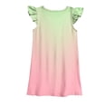 thumbnail image 4 of Baby Summer Girl's Cute Gradient Round Neck Flying Sleeve Dress Casual Dresses Trendy Dress, 4 of 4