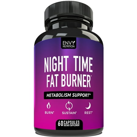 Night Time Fat Burner - Weight Loss, Metabolism Support, and Appetite Suppressant Diet Pills for Men and Women - 60 Capsules