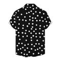thumbnail image 2 of Mens Shirts Men's Casual Outdoor Activities Digital Print Relaxed Fit Short Sleeve Summer Tops Black XXXXXXL, 2 of 3
