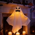 thumbnail image 4 of Light Up Halloween Decorations LED Ghost Hanging Ornament, Halloween Decor Glowing Ghost Pendant, Halloween Party Decorations Indoor Outdoor Seasonal Display Accessory, 4 of 9