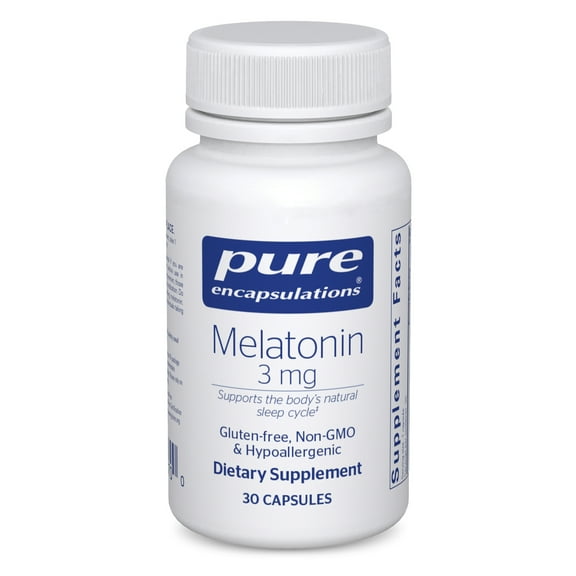 Pure Encapsulations Melatonin 3 mg - Antioxidant Supplement to Support Natural Sleeping & Relief of Occasional Sleeplessness - for Natural Sleep Support* - 30 Capsules
