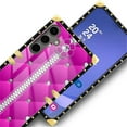 thumbnail image 4 of FKBRCL4U Compatible with Samsung Galaxy S24 Plus Case, Glitter Pink Sofa Leather Zip Crystal Luxury Golden Decoration for Girl Women Soft TPU Shockproof Protective Hard PC Back, 4 of 7
