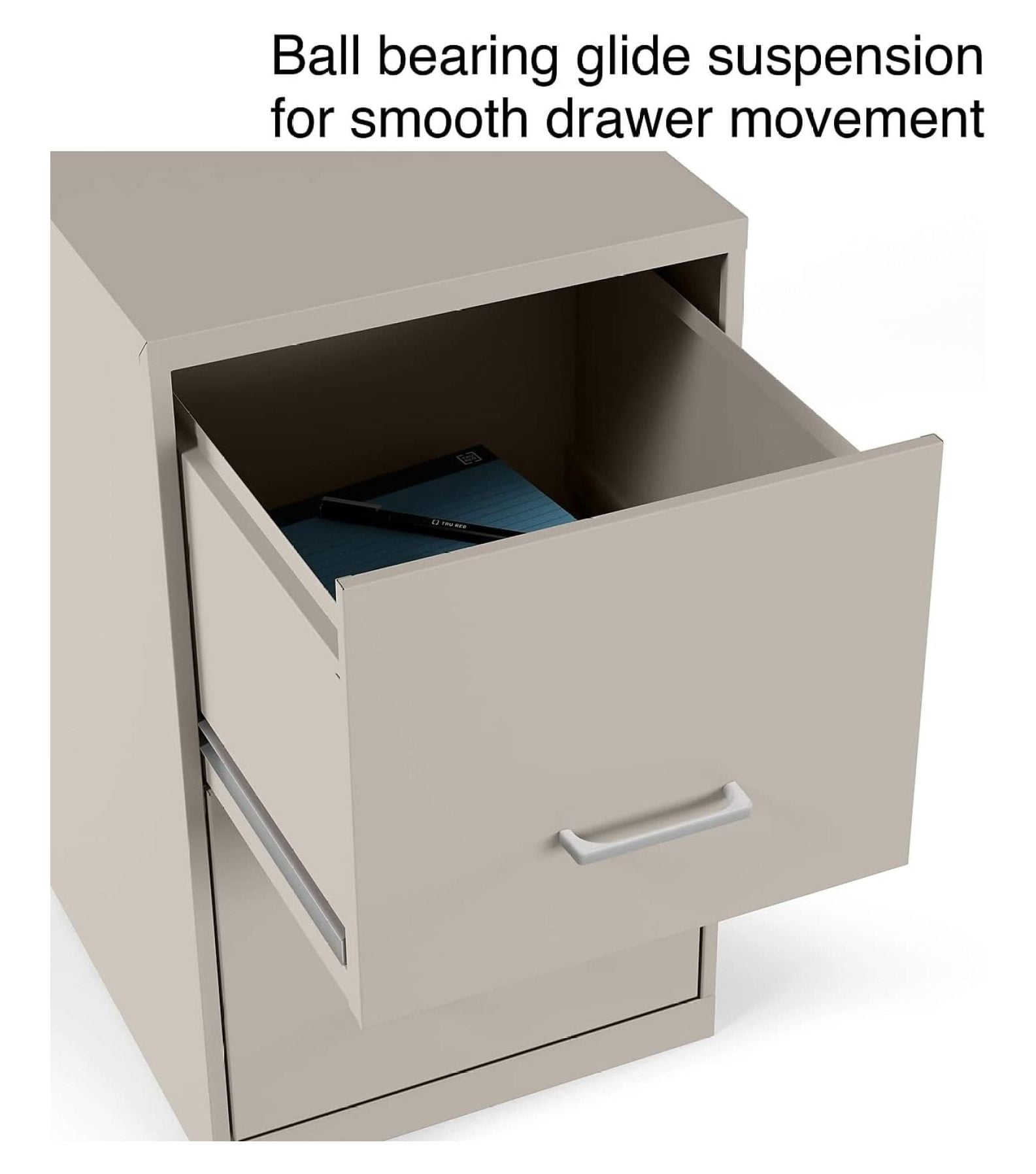 2806662 2-Drawer Vertical File Cabinet Locking Letter Putty/Beige 18-Inch D