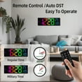 thumbnail image 3 of LEIKE 16.2" Large LED Digital Wall Clock with 8 Colors, 5-Level Brightness Adjustment, ℃/℉ Temperature Display, Big Numbers Alarm Clock for Bedroom Office Living Room, Timer, 3 of 8