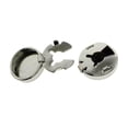 thumbnail image 3 of Round Men Cufflinks Cuff Button Covers Business Cove Suit Suit 2 Pieces Men Gift Silver, 3 of 9