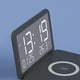 thumbnail image 5 of Reloj despertador con carga inalámbrica Brillo ajustable Puerto USB adicional para Negro, 5 of 9