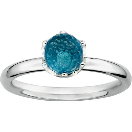 Stackable Expressions Blue Topaz Sterling Silver Briolette Ring