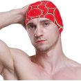 thumbnail image 3 of FYBTO Swimming Cap Watermelon Hand Drawn Unisex Adult FYBTO Polyester, 3 of 4