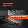 Camco Rhino 28Gallon Portable RV Tote Tank Oversized Wheels, Steel