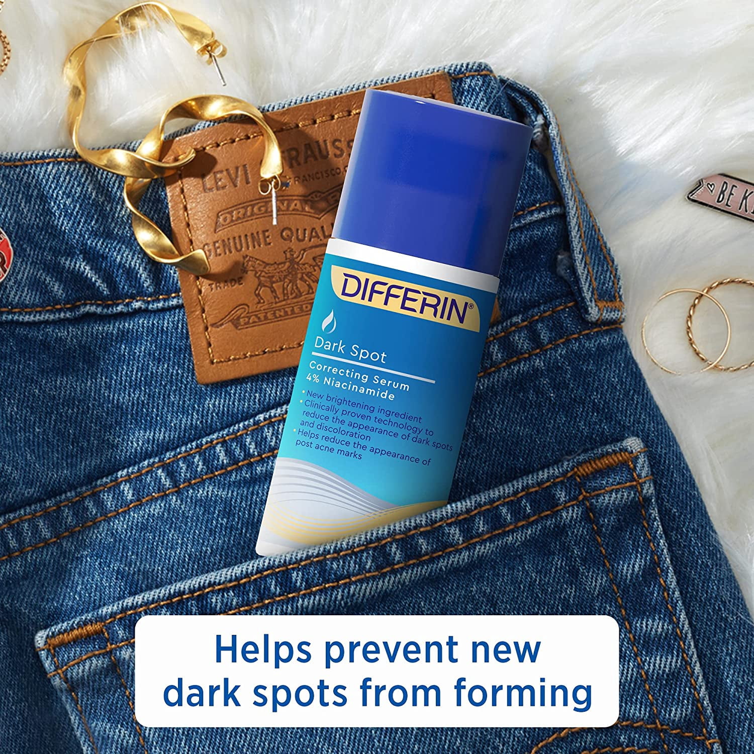 Differin Dark Spot Correcting Serum with 4% Niacinamide, for Dark Spots & Post Acne Marks, 1 oz